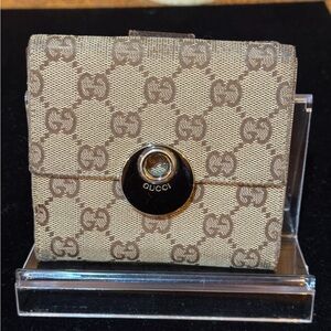 Gucci Eclipse GG Canvas and Leather Wallet